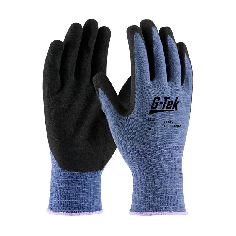 G-TEK 34-500 MICROSURFACE NITRILE PALM - Nitrile Coated Gloves